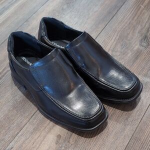 Robert David Black Slip-On Loafers Boys 2.5